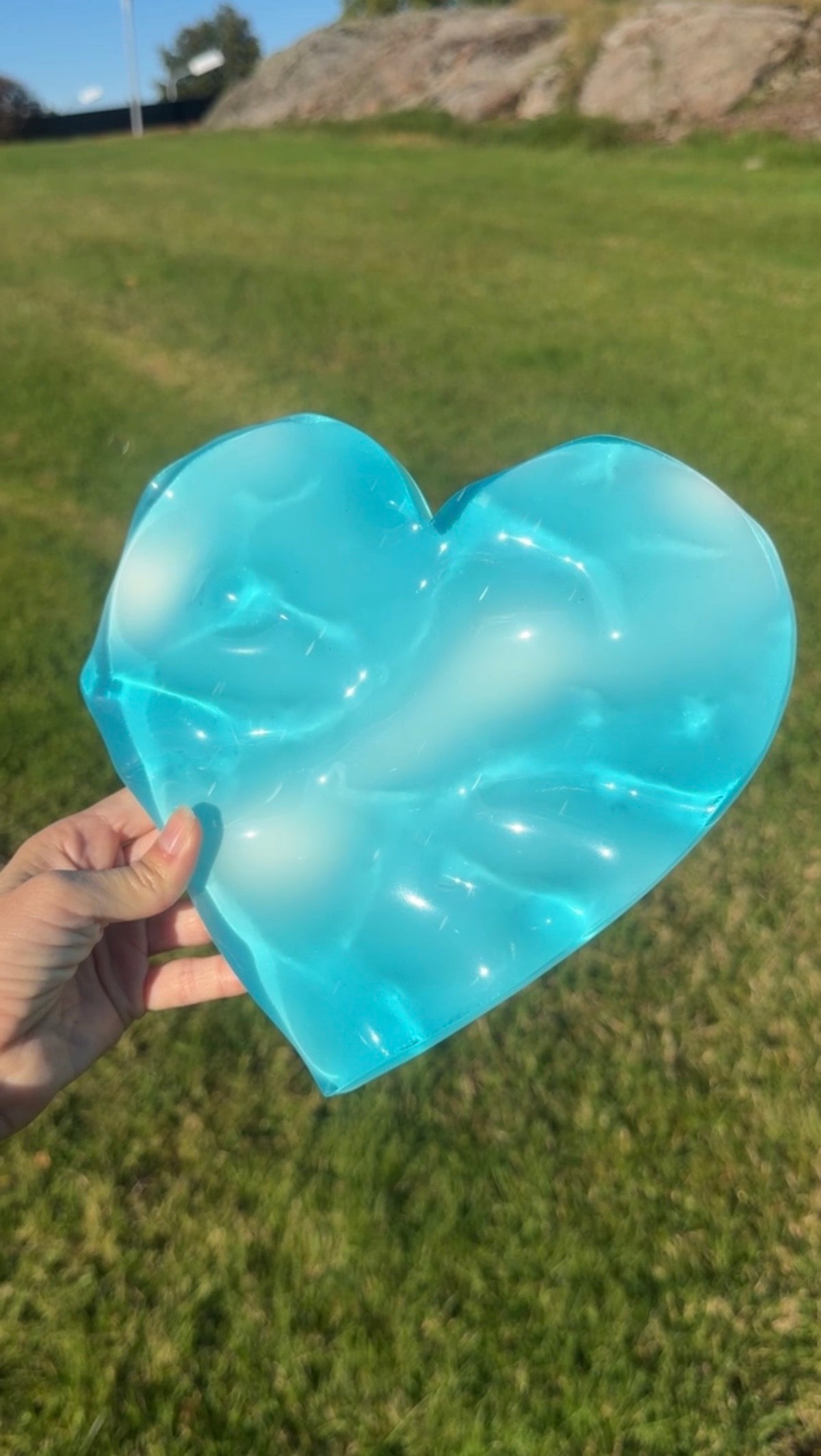 Vatteninspirerad konst 20 cm  Rund- Ocean art