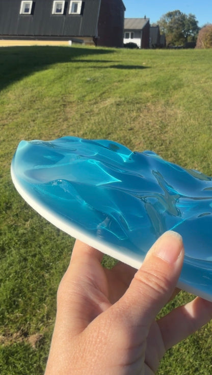 Vatteninspirerad konst 20 cm  Rund- Ocean art