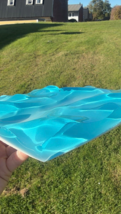 Vatteninspirerad konst 20 cm  Rund- Ocean art