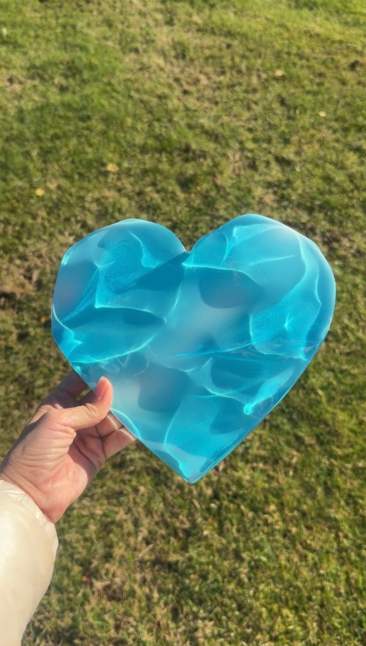 Vatteninspirerad konst 20 cm  Rund- Ocean art