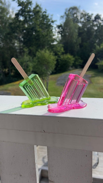 melted popsicle silicone mold / Resin mold