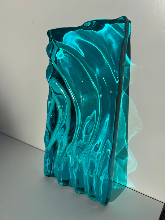 Ocean art 30x16 cm - water ripples artpiece