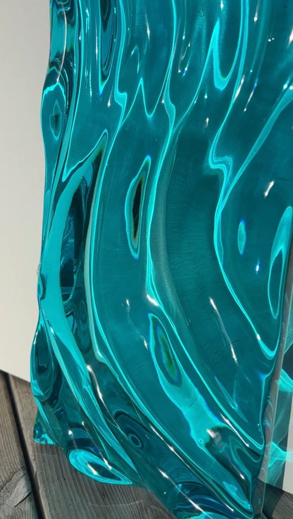 Ocean art 30x16 cm - water ripples artpiece