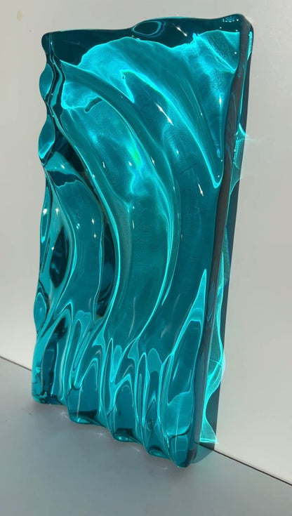 Ocean art 30x16 cm - water ripples artpiece