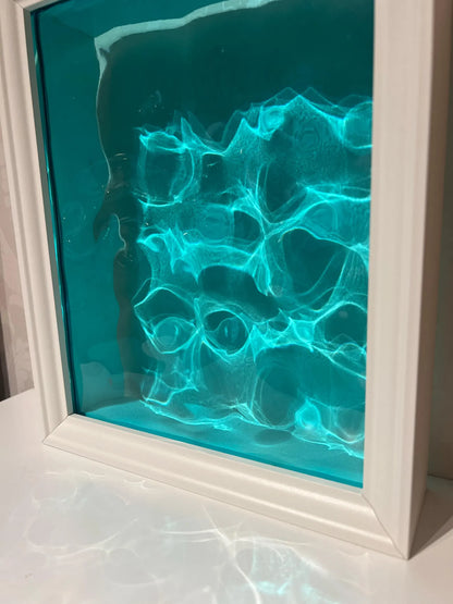 Vatteninspirerad konst 22,5x22,5 cm - Ocean art
