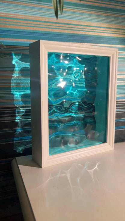 Vatteninspirerad konst 22,5x22,5 cm - Ocean art