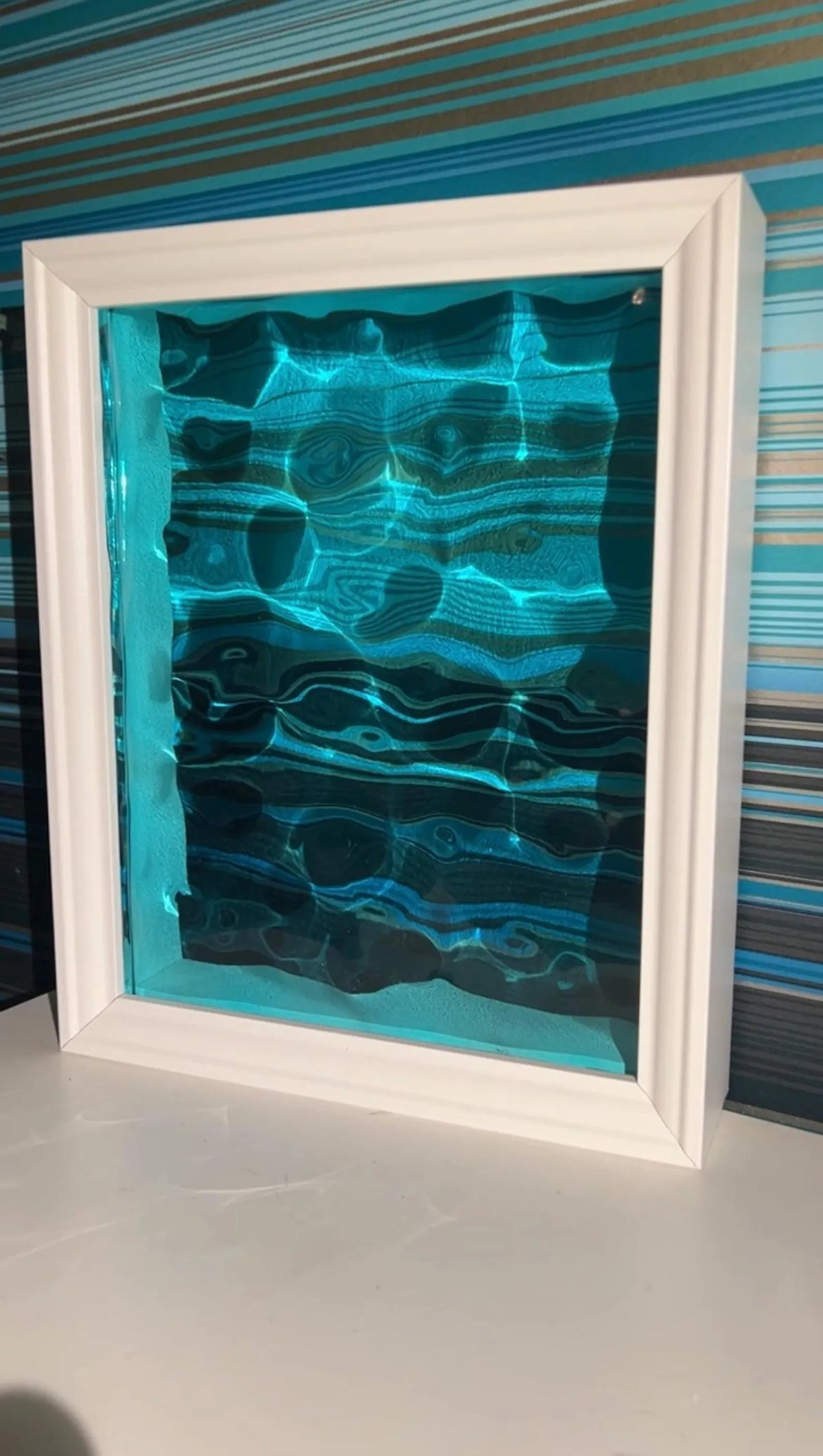 Vatteninspirerad konst 22,5x22,5 cm - Ocean art