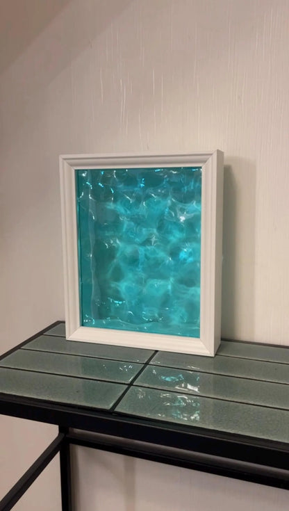 Vatteninspirerad konst 22,5x22,5 cm - Ocean art
