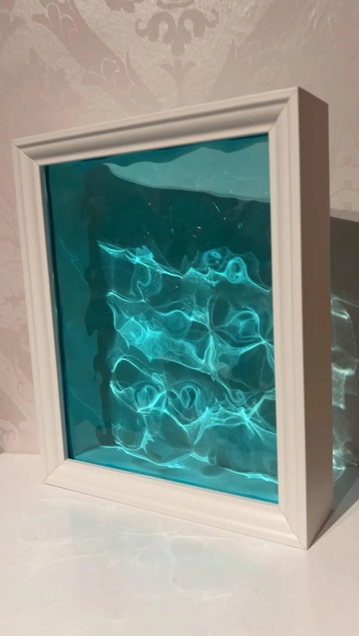 Vatteninspirerad konst 22,5x22,5 cm - Ocean art