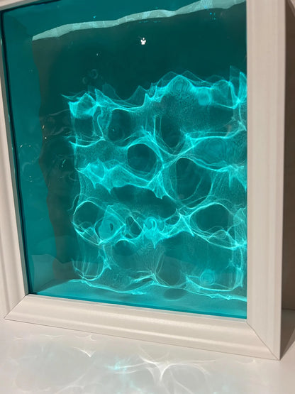 Vatteninspirerad konst 22,5x22,5 cm - Ocean art