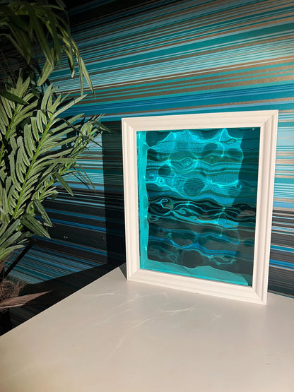 Vatteninspirerad konst 22,5x22,5 cm - Ocean art