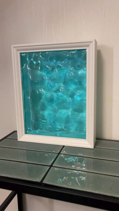 Vatteninspirerad konst 22,5x22,5 cm - Ocean art