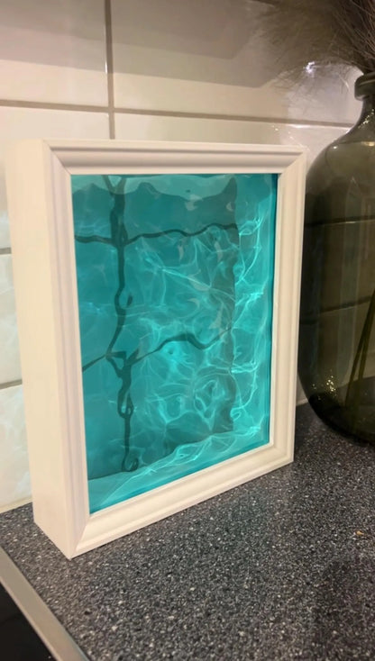 Vatteninspirerad konst 22,5x22,5 cm - Ocean art