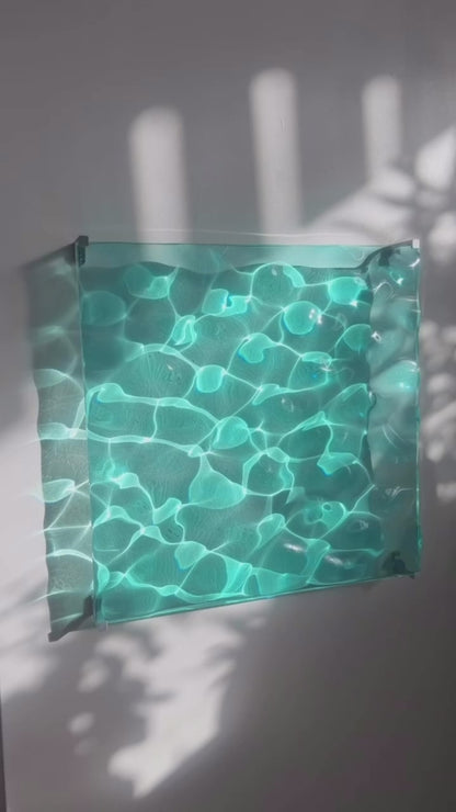 Ocean art 40x40 cm - water ripples artpiece
