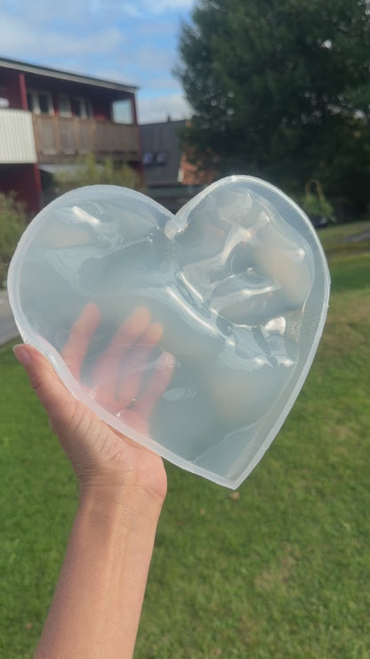 Vatten-inspirerad silikonform 20 cm Hjärta