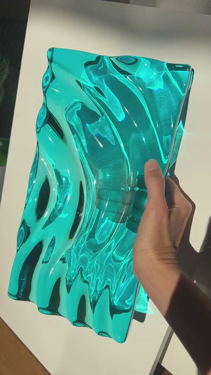 Ocean art 30x16 cm - water ripples artpiece