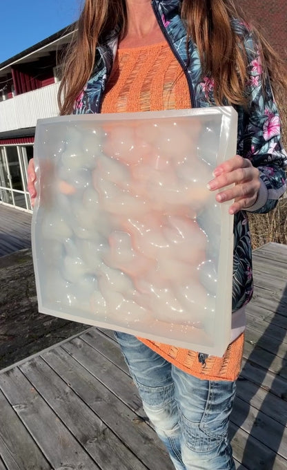 Vatten-inspirerad silikonform 30x30 cm