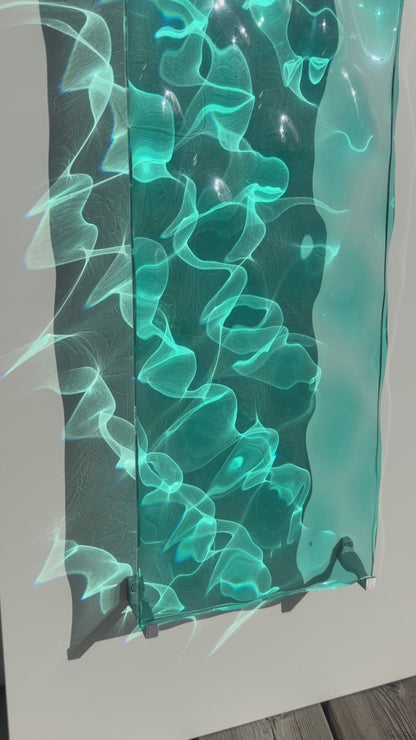 Ocean art 60x20 cm - water ripples artpiece