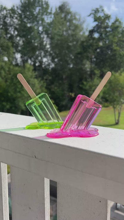 melted popsicle silicone mold / Resin mold