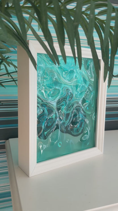 Vatteninspirerad konst 22,5x22,5 cm - Ocean art