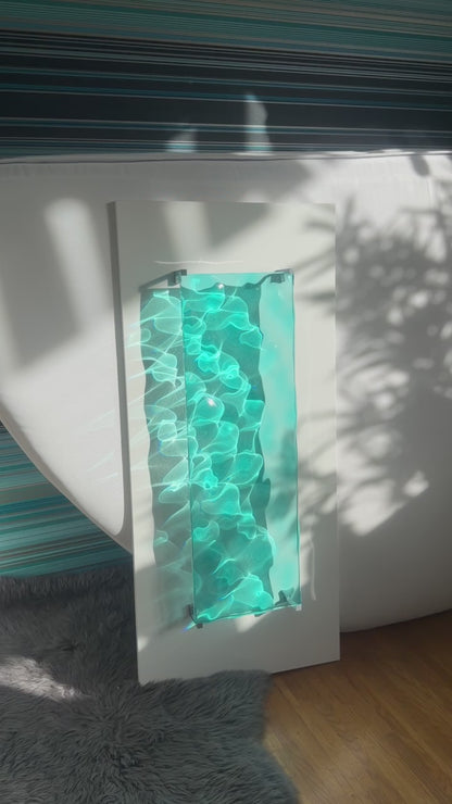 Ocean art 60x20 cm - water ripples artpiece