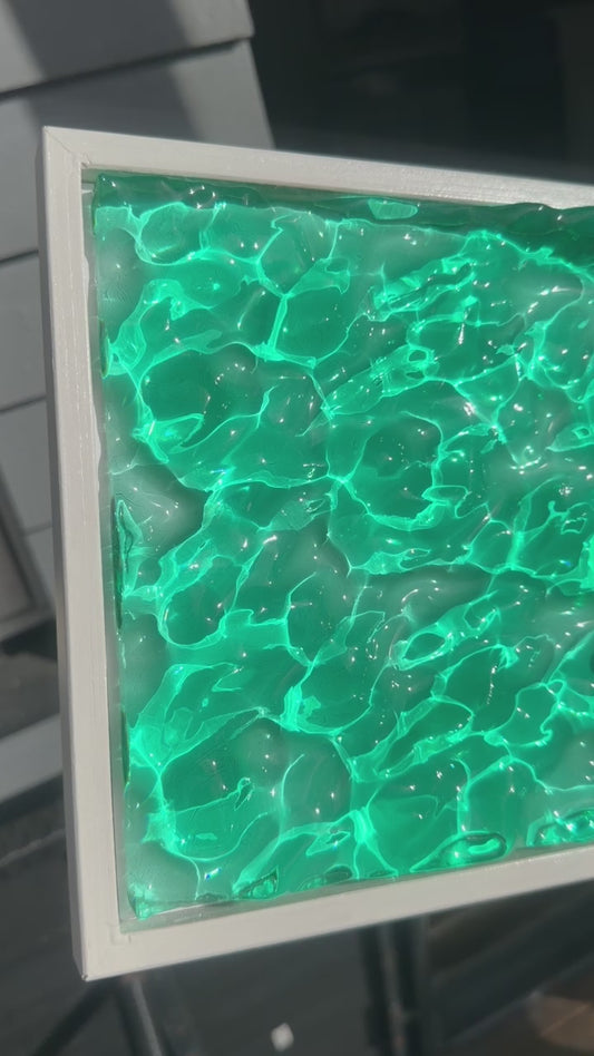 Ocean art painting 22,5x22,5 cm - water ripples artpiece