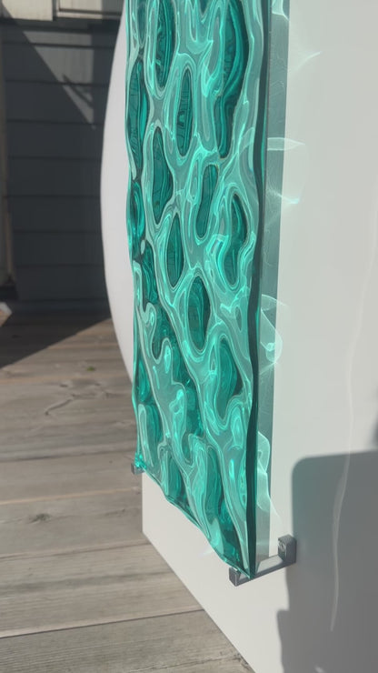 Ocean art 60x20 cm - water ripples artpiece
