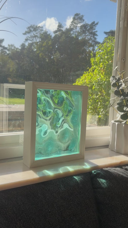 Vatteninspirerad konst 22,5x22,5 cm - Ocean art