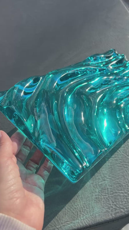 Ocean art 30x16 cm - water ripples artpiece