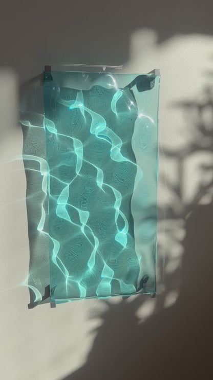 Ocean art 40 x 20 cm - water ripples artpiece
