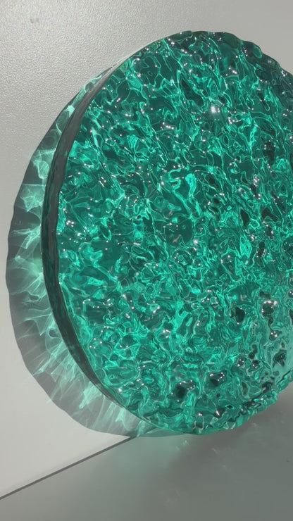 Vatteninspirerad konst 20 cm  Rund- Ocean art