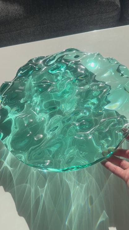 Vatteninspirerad konst Rund 30 cm - Ocean art